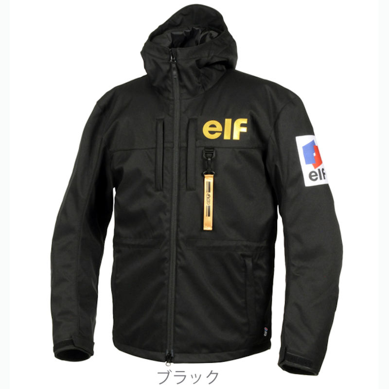 ELF エルフ EJ-W122 クラシックロゴジャケット ブラック SS～4Lサイズ ウインタージャケット
