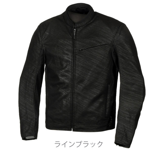 FJ-S221 FLAGSHIP フラグシップ フラックスベントジャケット ラインブラック M～4Lサイズ バイク用ジャケット 春夏用 メッシュジャケット 25年春夏モデル プロテクター 肩 肘 背中