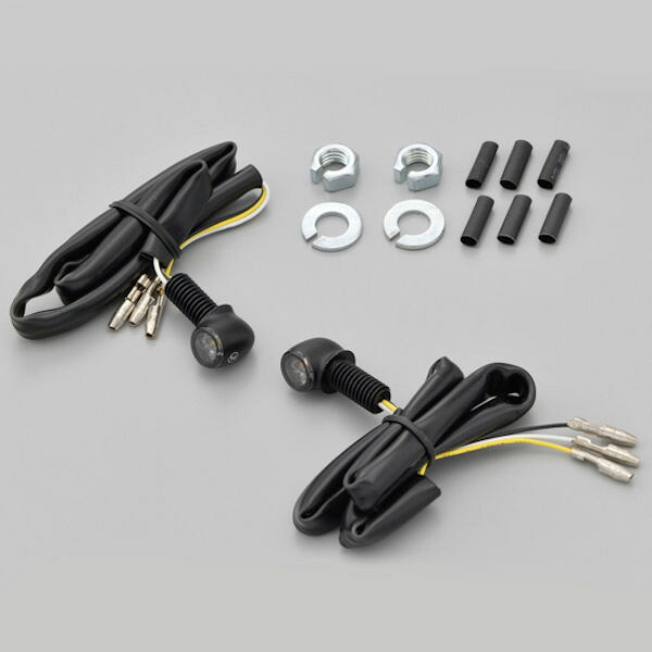 デイトナ DAYTONA 17309 HIGHSIDER LEDウインカー ハイサイダープロトンTWO ホワイトポジション付きフロントウインカー（2個1セット）/マットブラック