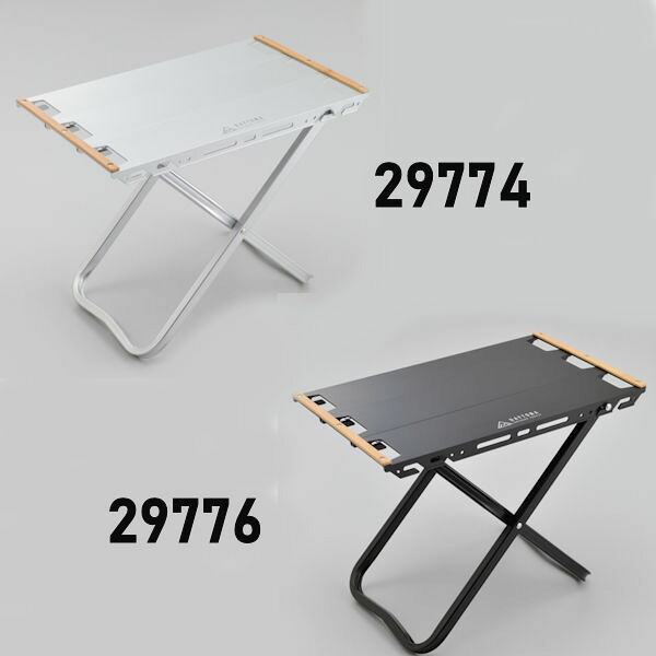 デイトナ DAYTONA フラットアルミテーブル520 シルバー ブラック 29774 29776 重量 1660g 耐荷重 30kg｜モトキチ