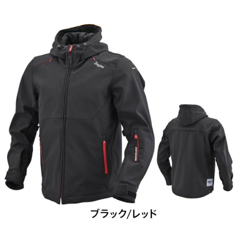デイトナ DAYTONA DJ-017 イージーソフトシェルパーカー ブラック/レッド 48627 48628 48629 48630 48631 S～2XL