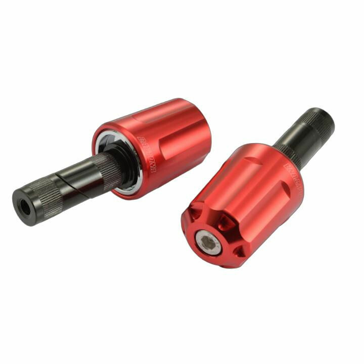 デイトナ DAYTONA 99951 ヘビーウエイトバーエンド（リボルバー）汎用(パイプハンドル用 SUZUKI車 ユニバーサルタイプ レッド GB350 KATANA GSX-S1000 ジグサー V-STROM