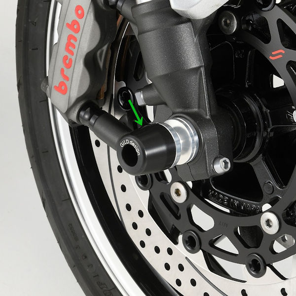 Gクラフト 71420 フロントアクスルスライダー Z900RS｜モトキチ