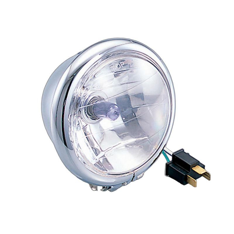 キタコ KITACO 800-0500720 4-1/2 マルチルフレクター ヘッドライト ASSY メッキ 12V30/30W 汎用