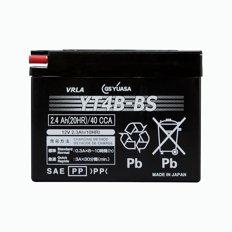 GSユアサ YT4B-BS バッテリー VRLA即用式液別12V バイク用バッテリー 古河電池：FT4B-5相当品
