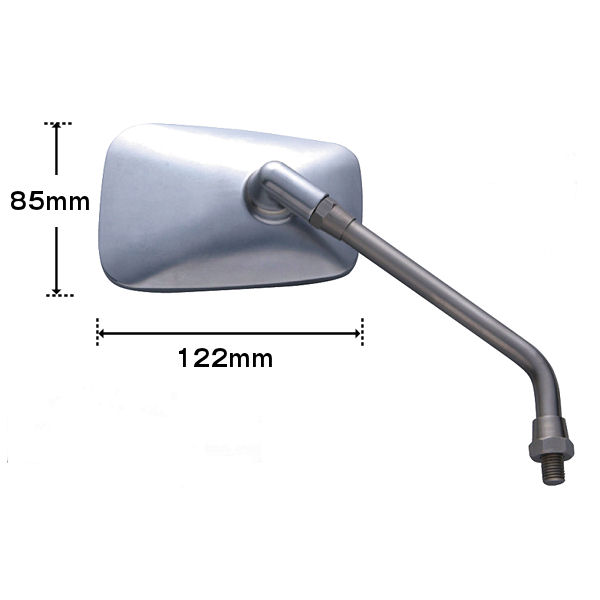 ポッシュ 000861 ネイキッド キャスティングミラー スクエア 85×122mm 左右共通 1個売り