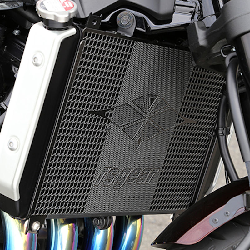 アールズギア r's gear AC00-041K-LB ラジエターコアガード ラージロゴ Z900RS/CAFE '21年～ Z900 '21年～ Ninja1000SX ’20年～