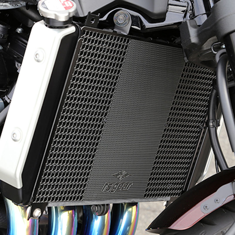 アールズギア r's gear AC00-041K-SB ラジエターコアガード スモールロゴ Z900RS/CAFE '21年～ Z900 '21年～ Ninja1000SX ’20年～