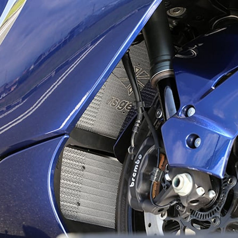 アールズギア r's gear AC00-049S-LS ラジエターコアガード ラージロゴ シルバー SUZUKI ハヤブサ GSX-1300R '21～'25年