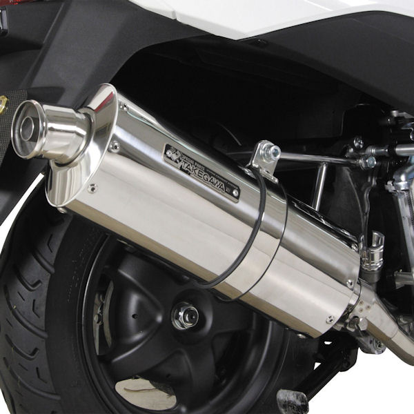 リード125 JF45用　TAKEGAWA　コーンオーバルマフラー（政府認証） スペシャルパーツ武川 武川 リード125（LEAD125）用 コーン