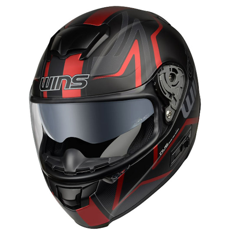 WINS FF-COMFORT GTZ マットブラック×レッド フルフェイスヘルメット