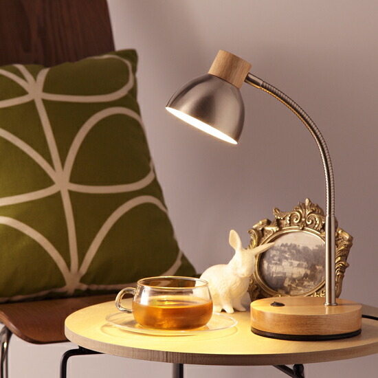 楽天市場】テーブルランプ LED 木製ダークブラウン GS1704DB MotoM