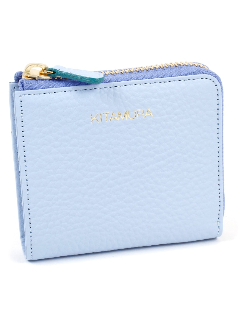二折財布 PH0791 Kitamura キタムラ 財布・ポーチ・ケース 財布 ブルー パープル【送料無料】[ Fashion]｜Ｋｉｔａｍｕｒａ