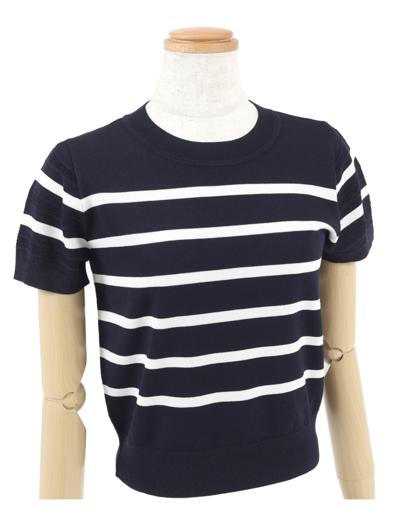 ボーダー半袖プルオーバー KH0846 Kitamura キタムラ トップス ニット ホワイト イエロー ネイビー【送料無料】[ Fashion] 13,490円