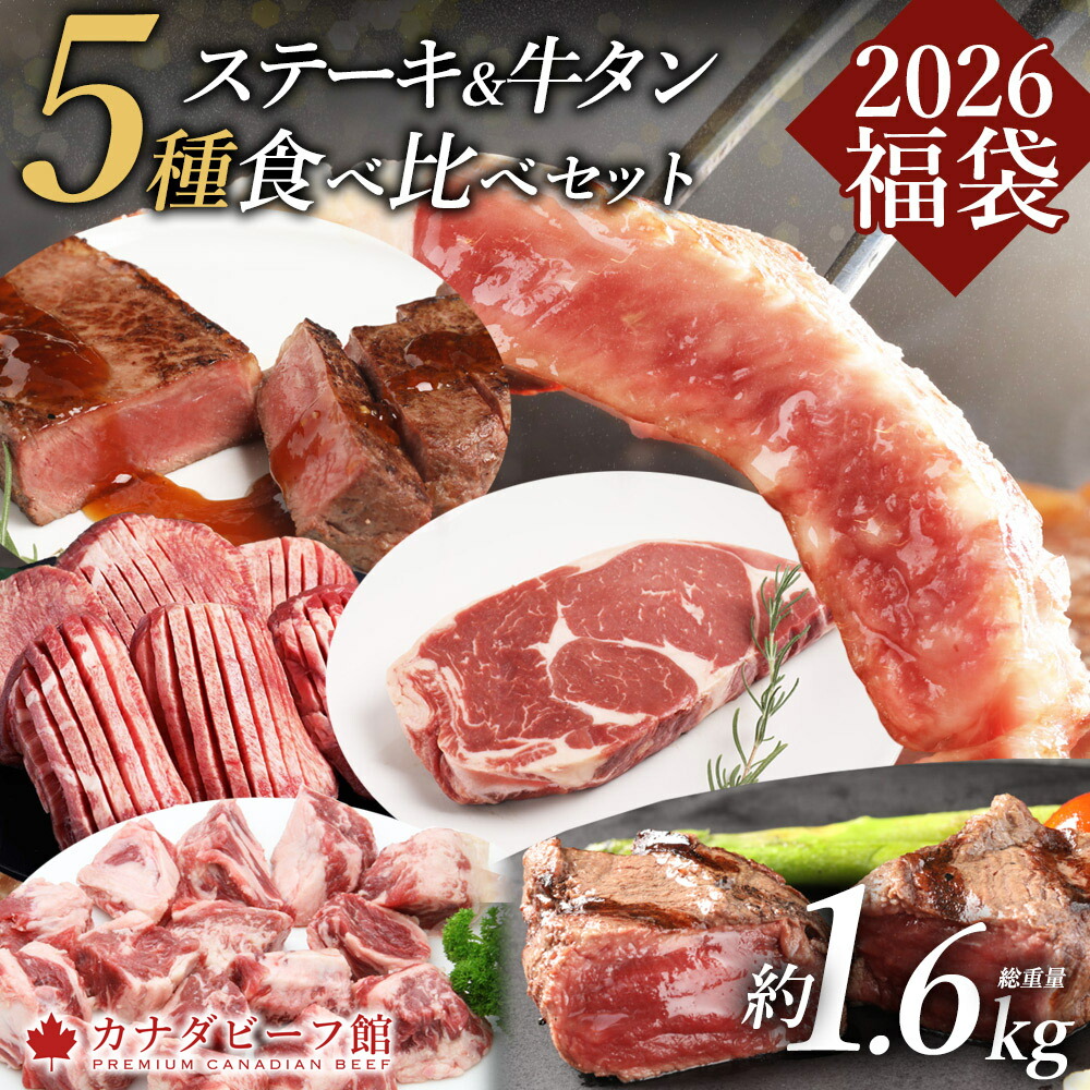 【1,000円OFFクーポン配布中】 福袋 2026 食品 肉 グルメ 肉 詰め合わせ ステーキ 赤身 BBQ 食材 キャンプ バーベキュー おつまみ タン お得 食べ比べ 厚切り カルビ お取り寄せグルメ 【ステーキ＆牛タン食べ比べ2026福袋】