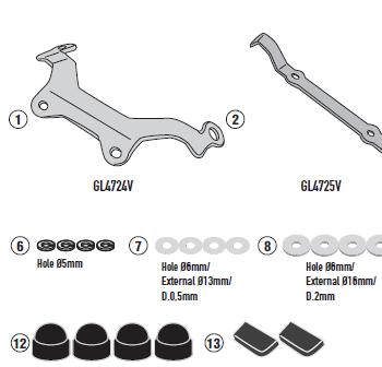 ジビ(GIVI) スクリーン ウインドシールド F900R 2020- 取付KIT｜モトパーツ　店