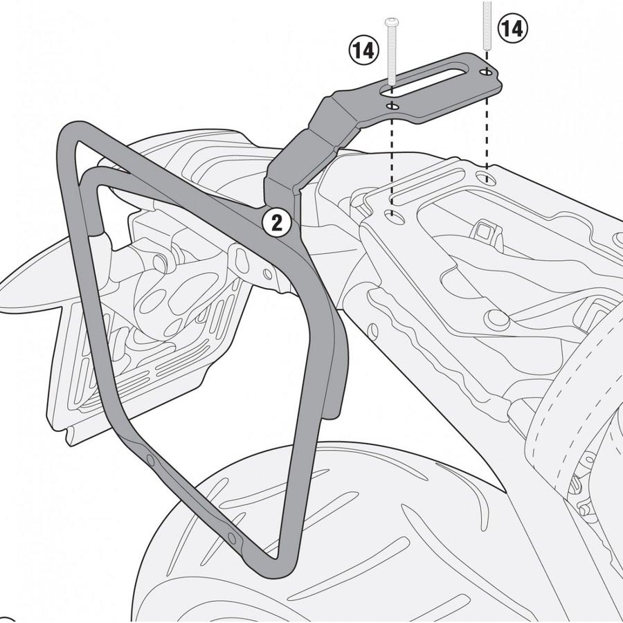 ジビ(GIVI) 右サイド パニア・ラック BMW R1200 NINE-T/Scrambler｜モトパーツ　店