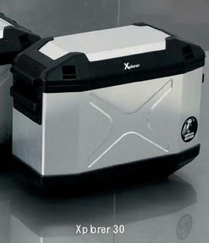 ヘプコ&ベッカー(HEPCO&BECKER) XPLORER シルバー サイドケース右 40L