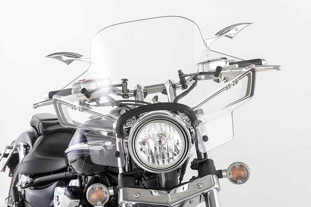 SlipStreamer SPORT ウィンドシールド クリア CB SHADOW GS Z XS他 円形、四角形のヘッドライト車用｜モトパーツ　店