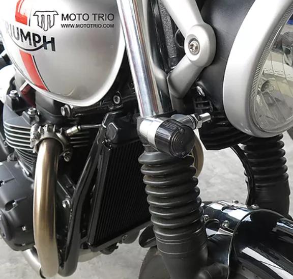 モトトリオ（MotoTrio）ボンネビル フロントウインカーブラケット Omega Racer