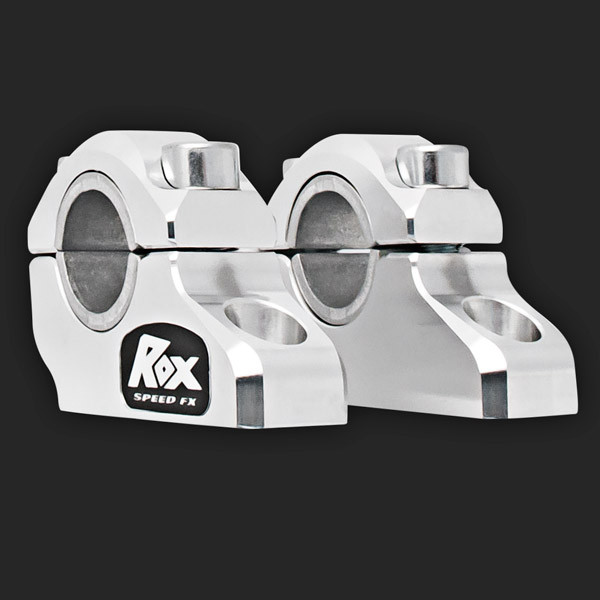 Rox Speed FX プロオフセットエリートブロックライザー 1-1/8インチハンドル用 2インチUP クリアアルマイト｜モトパーツ　店