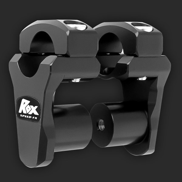 Rox Speed FX ピボッティングハンドルバーライザー 1-1/8インチハンドル用 1-3/4インチUP ブラックアルマイト Kawasaki Versys 1000/BMW F800GS/KTM｜モトパーツ　店 18,666円