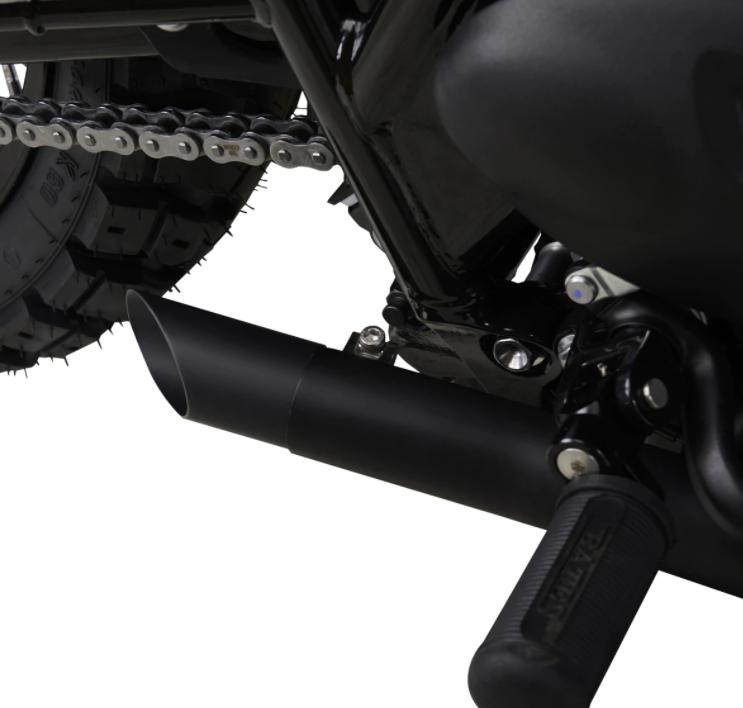 ボンネビル T100/T120 21～ ブラック スラッシュ マフラーエンド ブリティッシュカスタム