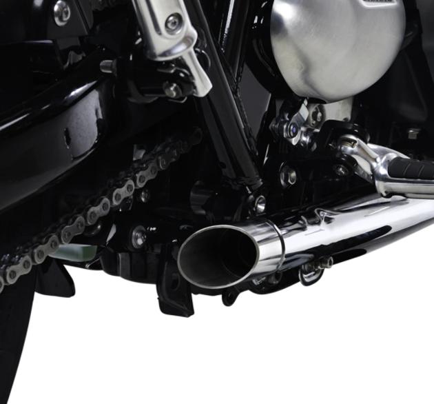 ボンネビル T100/T120 18～20 ポリッシュ スラッシュ マフラーエンド ブリティッシュカスタム