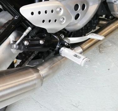 ボンネビル ストリートツイン/カップ, スピードツイン, スラクストン, ボバー,トライデント フットペグ シルバー TEC