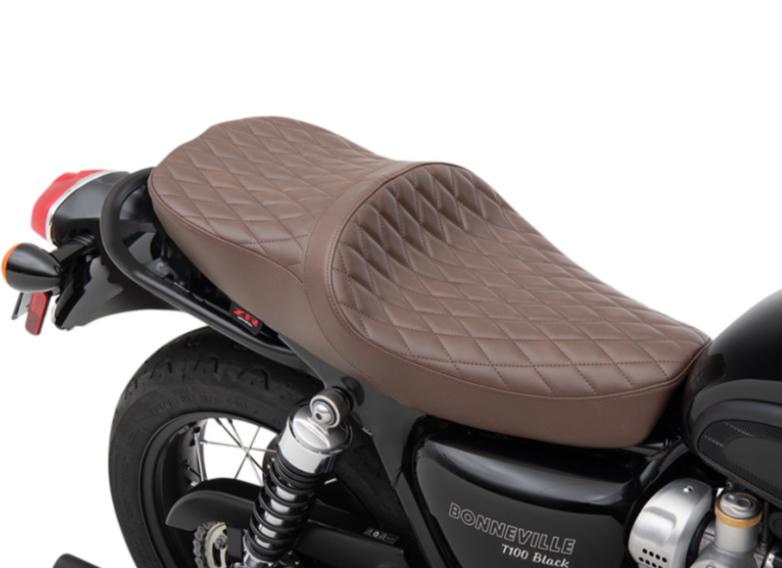 Z1R ローシート ダイヤモンドステッチ ブラウン 空冷 トライアンフ Bonnneville T100, Thruxton, Scrambler|モトパーツ 店