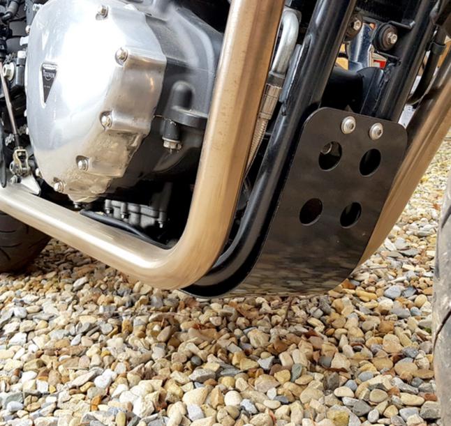 空冷 ボンネビル T100 SE, スクランブラー, スラクストン スキッドプレート ブラック TEC