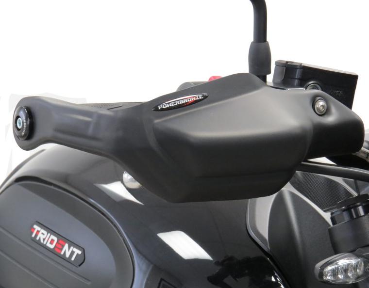 POWERBRONZE ハンドガード トライアンフ TRIDENT660/トライデント660 21- マットブラック｜モトパーツ　店