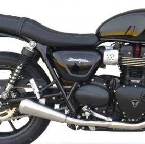 トライアンフ ストリートカップ/ストリートツイン 17- スリップオン マフラー シルバー イクシル|モトパーツ 店