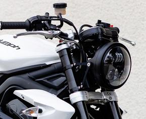 MOTODEMIC EVO-S LED ヘッドライト Street Triple 675 13-16 ブラック|モトパーツ 店