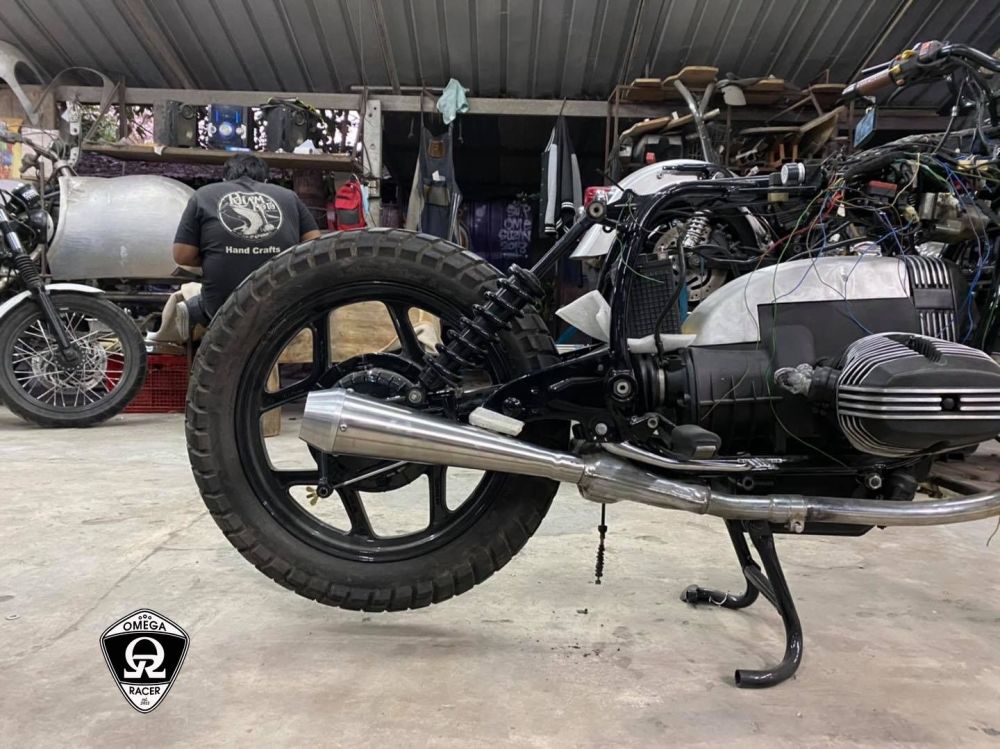 R80/R90/R100 スリップオン マフラー オメガレーサー BMW motorrad