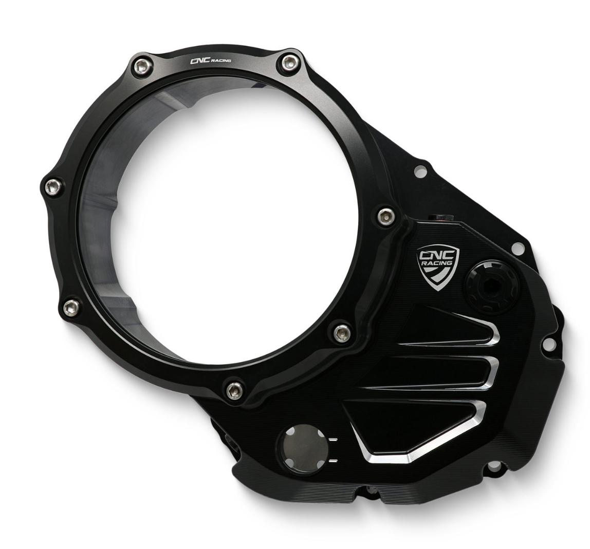 DUCATI スクランブラー （SCRAMBLER） クリアクラッチカバー ブラック CNC Racing