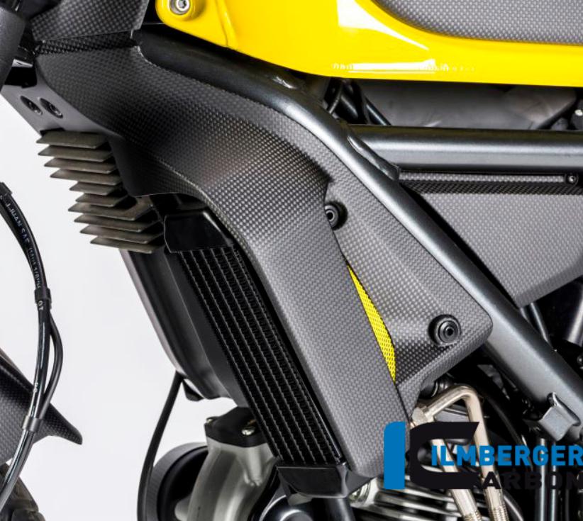 カーボン ラジエーターカバー 左 マット DUCATI スクランブラー(Scrambler Icon 15-/Classic 15-/Desert Sled 19-/Full Throttle 15-/Sixty 2 16-)