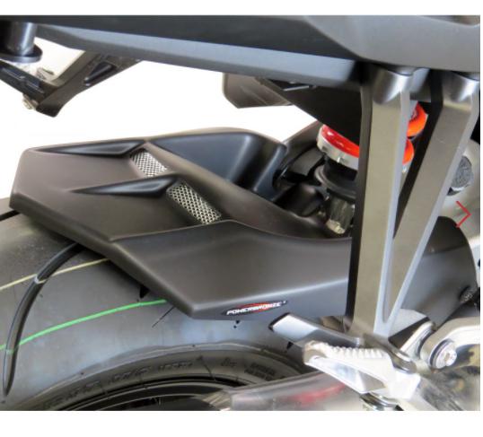 CB1000R 18-21 リアフェンダー チェーンカバー HUGGER マットブラック/シルバー ホンダ POWERBRONZE|モトパーツ 店