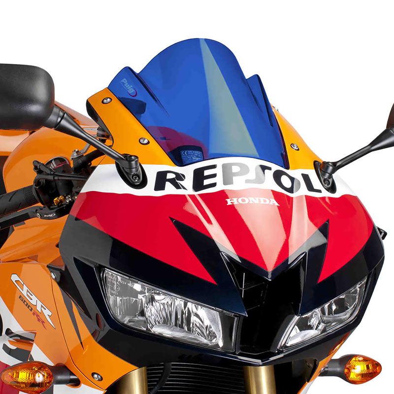プーチ(Puig) レーシングスクリーン ブルー CBR600RR 13-16 6478A｜モトパーツ　店