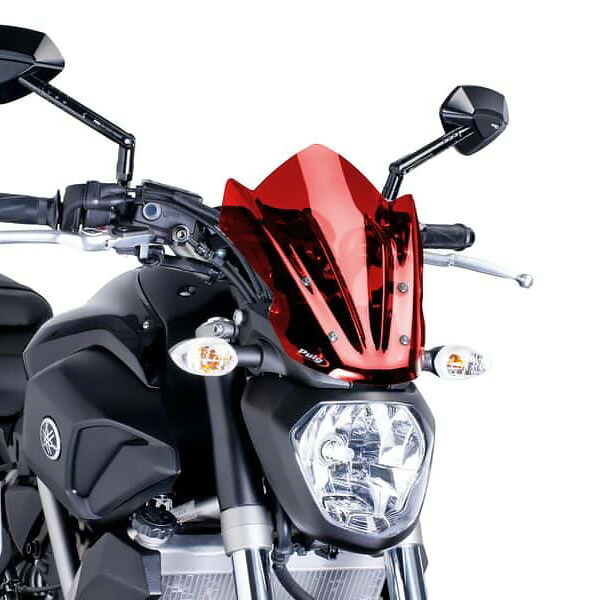 プーチ(Puig) スクリーン ウインドシールド NKニュージェネレーション/スポーツ レッド MT-07 14-17 7015R｜モトパーツ　店