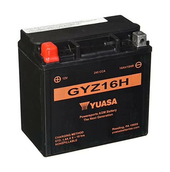 YUASA 12Vメンテナンスフリー・バッテリー(AGM) AGMバッテリー(YTX14上位互換) GYZ16H / YAMAHA用｜モトパーツ　店