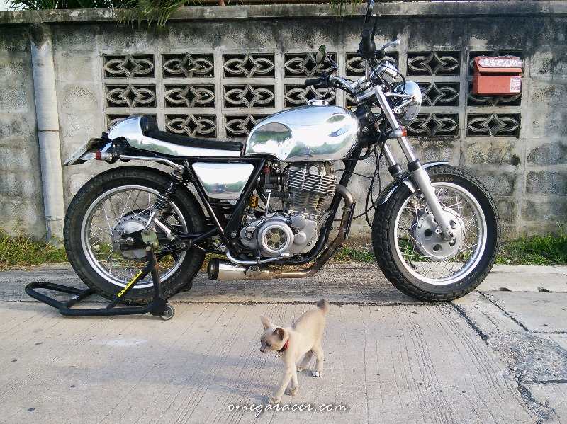 SR400 500 キャブ オメガレーサー アルミ Vallelunga ポリッシュ