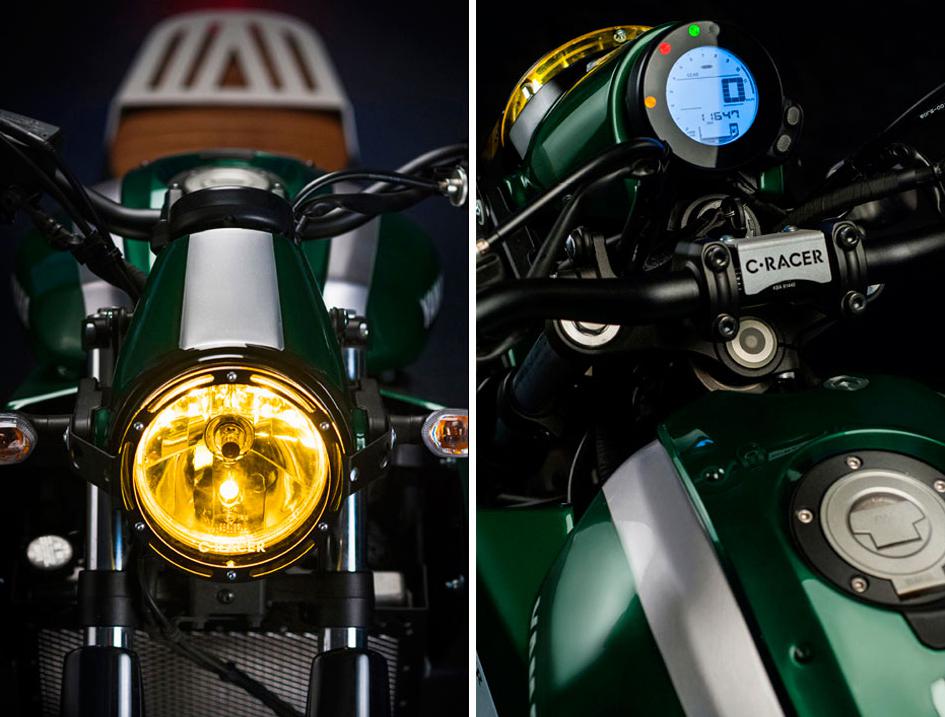C-RACER スピードメーターホルダー with ヘッドライトカバー XSR700 16-
