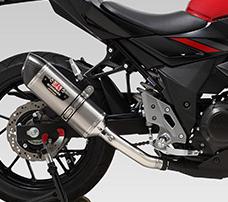 YOSHIMURA(ヨシムラ) スリップオンマフラー・R-77S・サイクロン・EXPORT SPEC・政府認証・GSX-250R・17-・チタンカバー/カーボンエンド