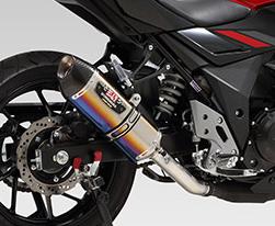 YOSHIMURA(ヨシムラ) スリップオンマフラー・R-77S・サイクロン・EXPORT SPEC・政府認証・GSX-250R・17-・カーボンエンド/チタンブルー｜モトパーツ　店