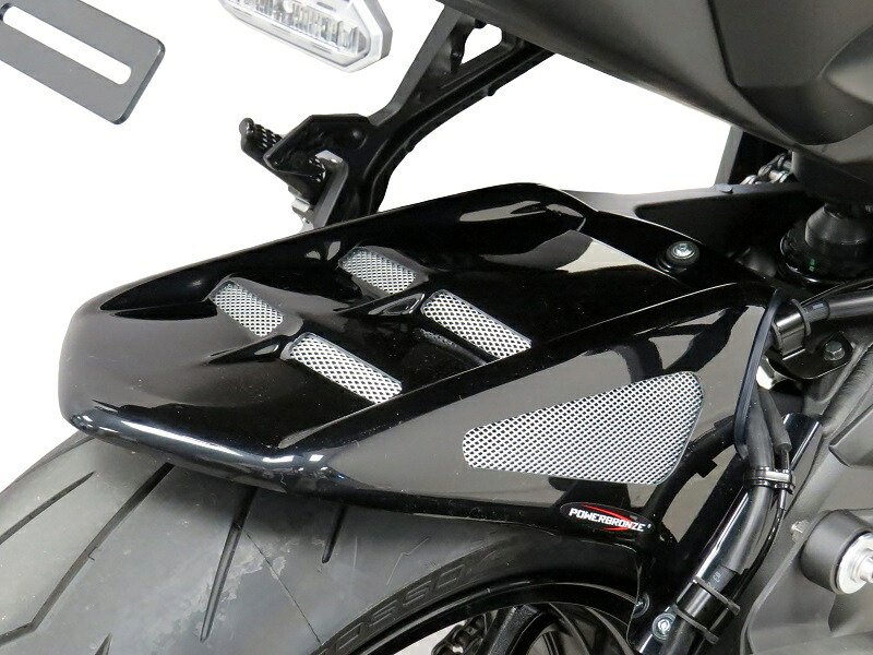 Z H2, 20-21 ブラック/シルバーメッシュ リアフェンダー HUGGER カワサキ POWERBRONZE|モトパーツ 店