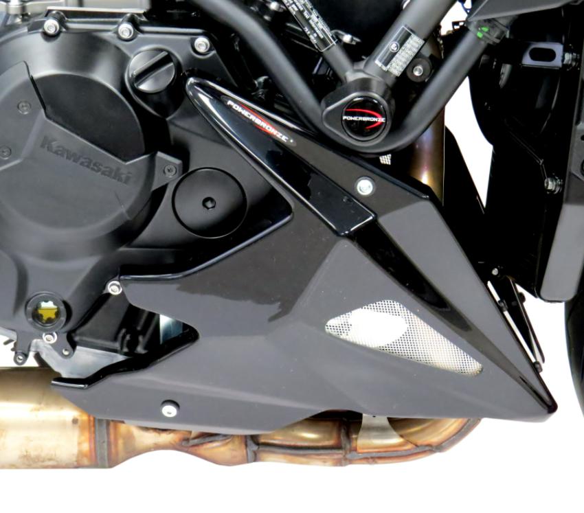 Z H2 アンダーカウル チンスポイラー マットブラック/シルバーメッシュ カワサキ POWERBRONZE｜モトパーツ　店