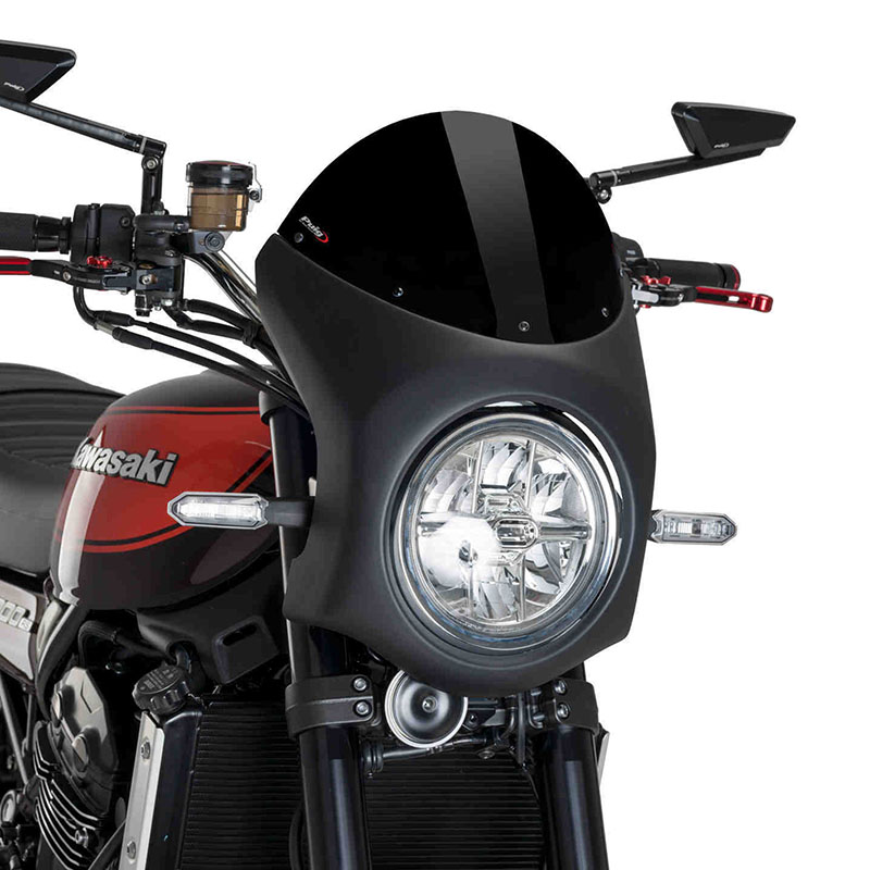 プーチ(Puig) フロントカウル フェアリング レトロ ブラック/ブラック Z900RS 9595N