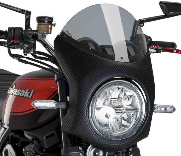 プーチ(Puig) レトロ フロントカウル フェアリング スクリーン Z900RS 2018- スモーク カーボンルック|モトパーツ 店