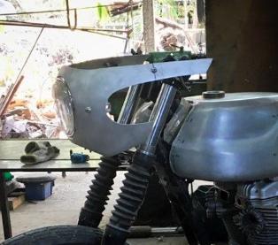 Kawasaki W650 W800 アルミフロントカウル フェアリング \